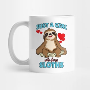 Just A Girl Who Loves Sloths Cute Sloth Gift Mug